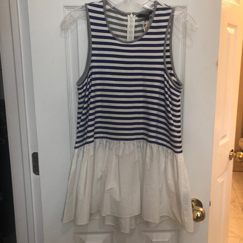 Tibi striped peplum shirt with tags